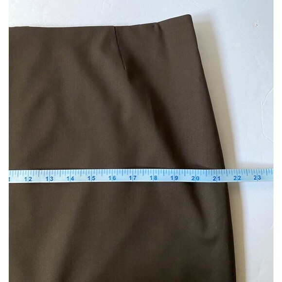 Lafayette 148 New York Suit Skirt Womens Size 16 Petite Brown Pencil Lined NWOT - Picture 10 of 11